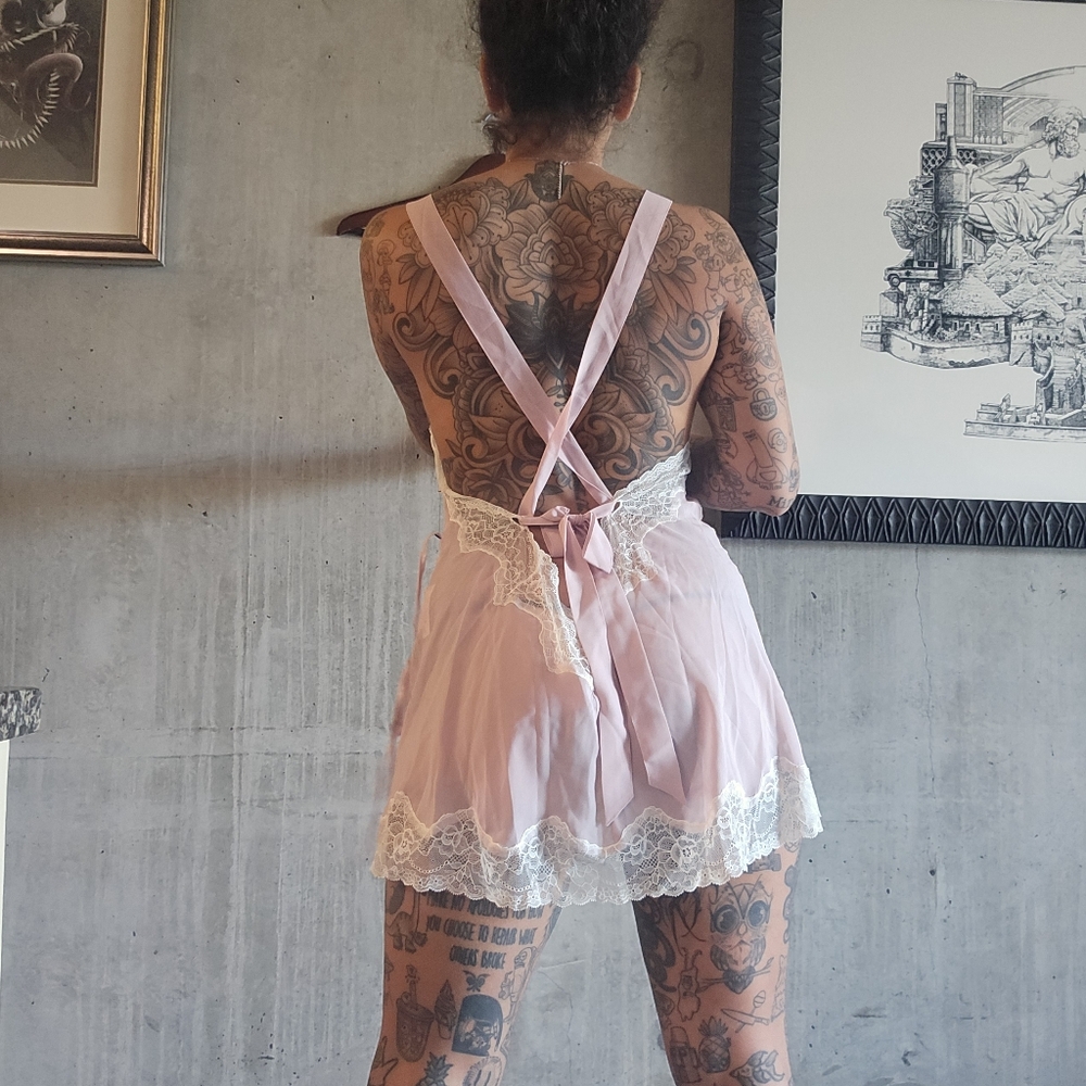 Adore Me White And Pastel Pink Lingerie Size XL